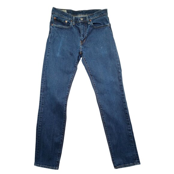 Levis‎ Premium 502 Jeans Mens 31x32 Blue Tapered Fit Denim Waterless Stretch - Picture 1 of 9